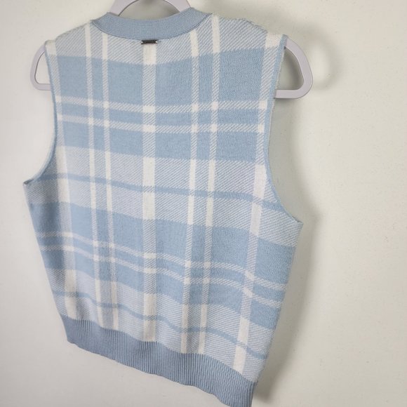 Sioni Pastel Plaid Sweater Vest Light 